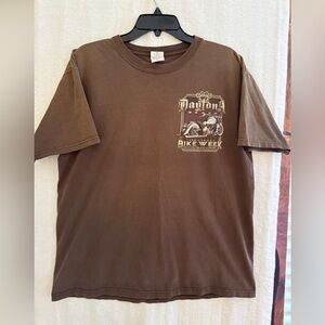 2014 Bike Week Daytona Beach Florida 73rd Annual Brown T Shirt Size L